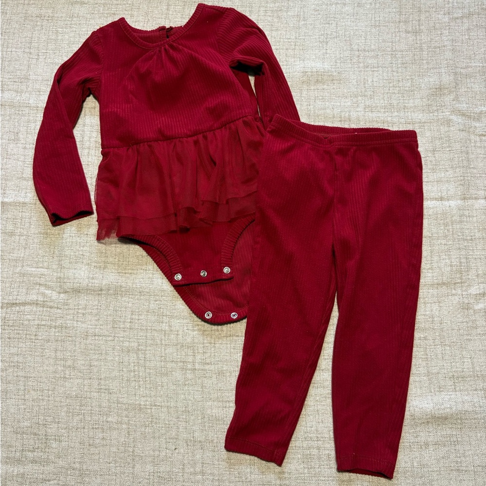 Carter's Deep Red Baby 2 Piece